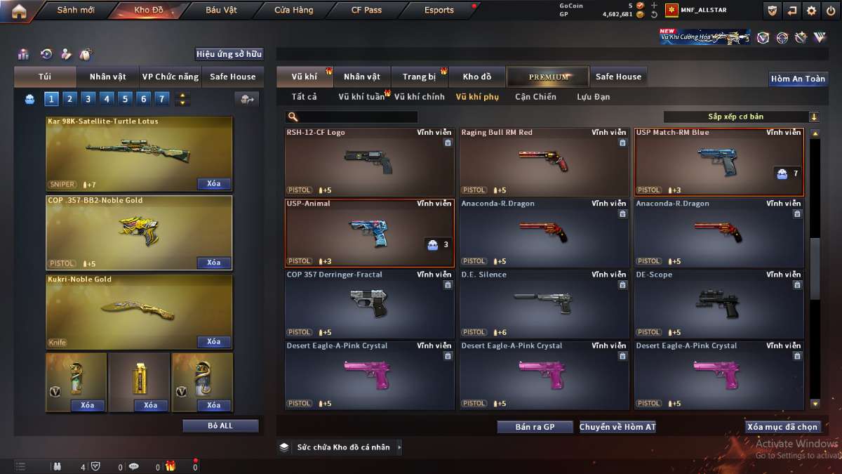 shop acc cf uy tin gia re